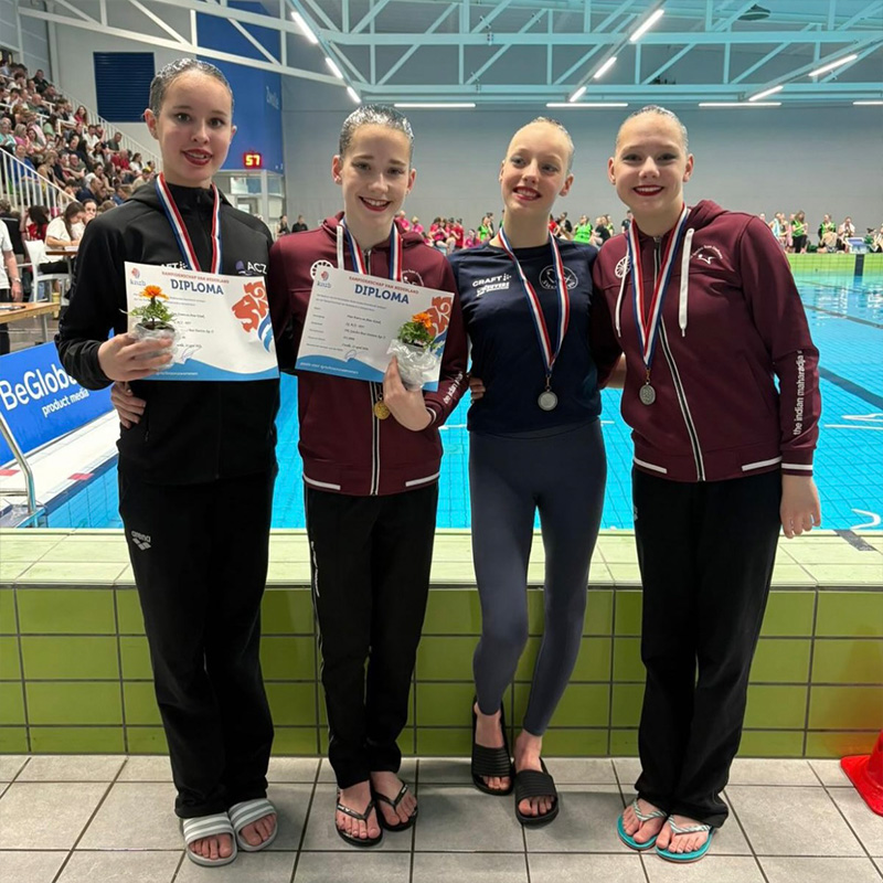 Jolien Hagenaar pakt zilver bij duet op NK junioren