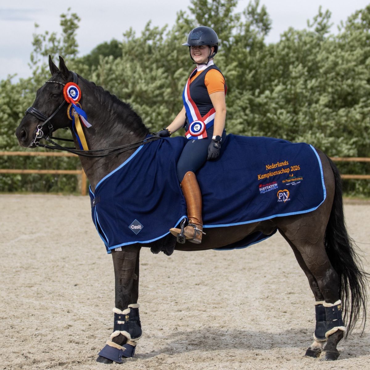 Xanthe Daniëlse pakt goud op het NK Working Equitation