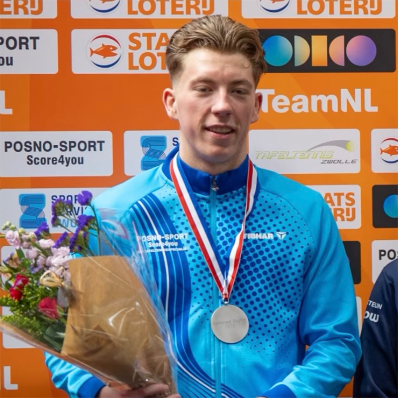 Drie keer zilver voor Barry Berben bij NK tafeltennis